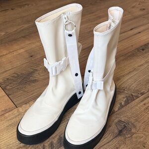 Nike Air Force 1 Sage High White Black Platform Boots Sneaker AR1923-100 Sz 6